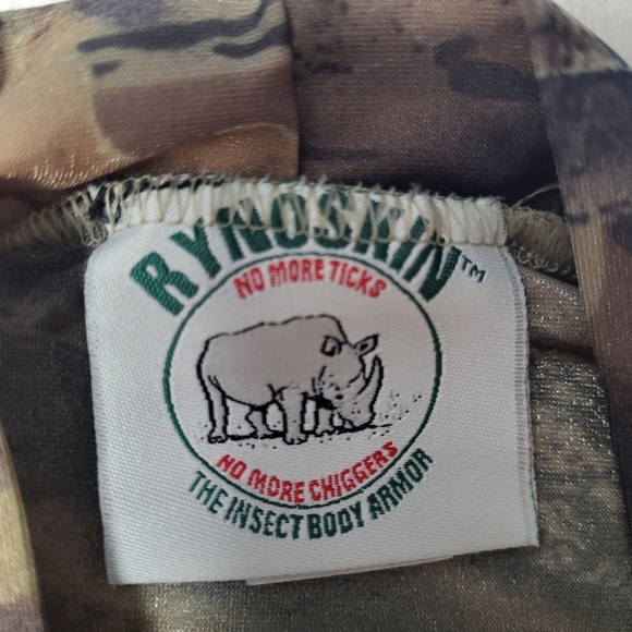 Rynoskin Insect Tick Body Armor Shirt Men's Size Large Camo Stretchy Made In USA - Picture 5 of 7